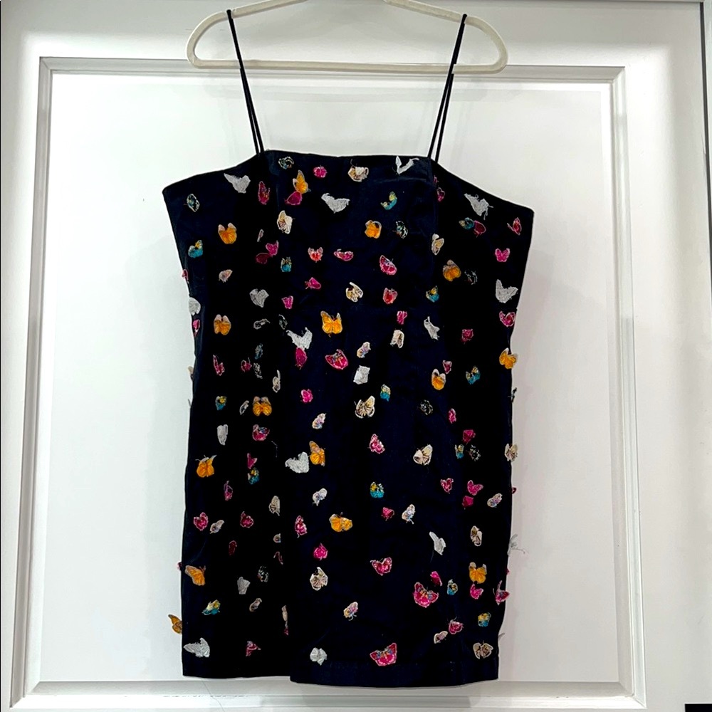 Floral Black Mini Dress plus size